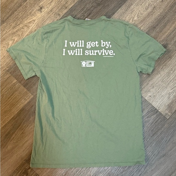 TSPTR Men's Large Jerry Garcia Grateful Graphic Tee - Olive (22" Chest) - Picture 2 of 3